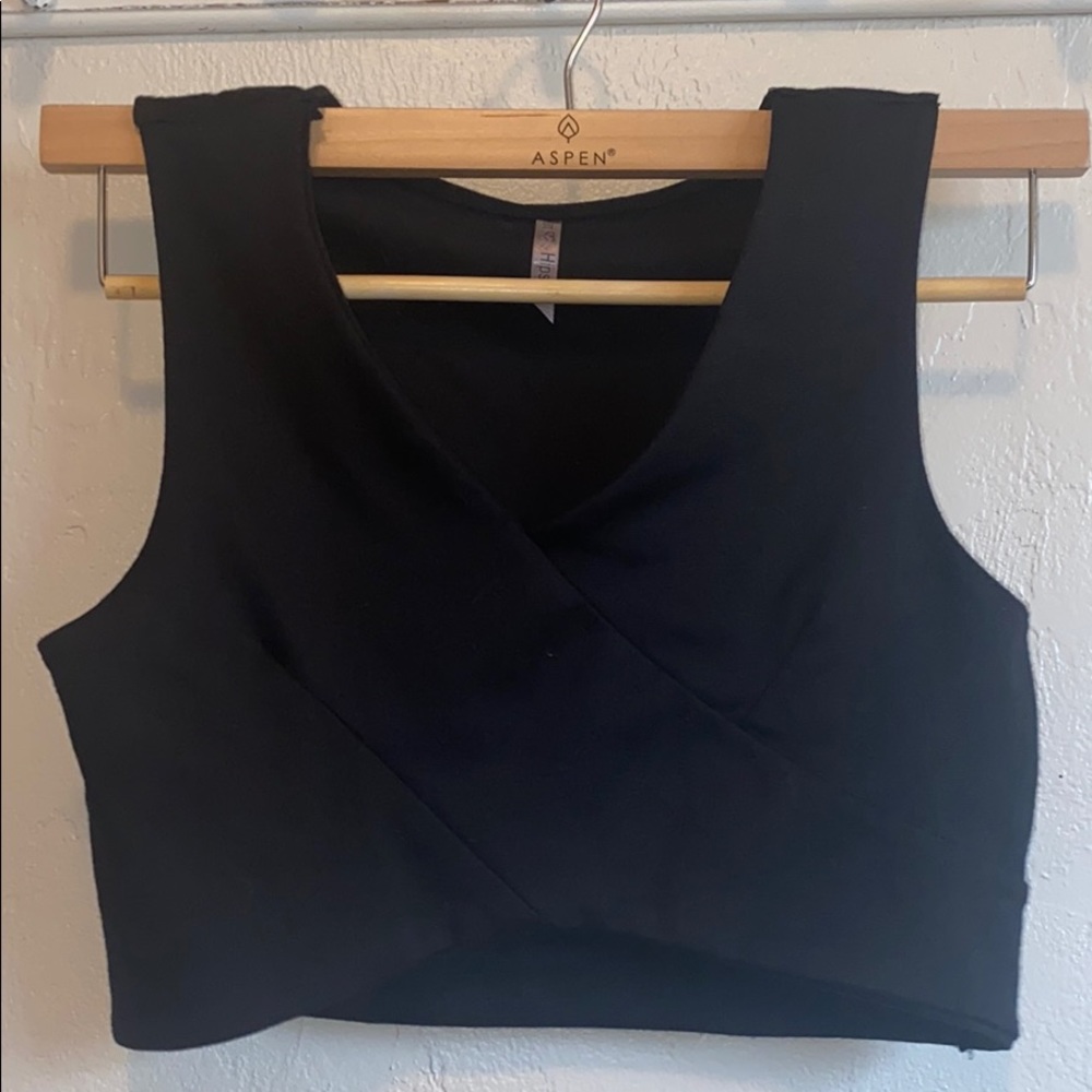 Sexy Cropped Black Top